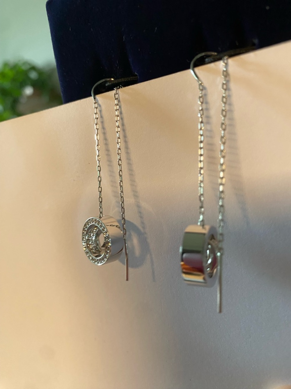 Swarovski Hollow rhodium plating long drop women's earrings 5636435 $150 - Picture 11 of 12